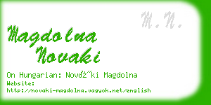 magdolna novaki business card